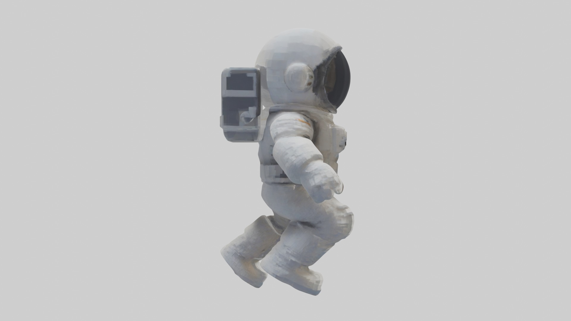 Voxel Astronaut 1 Low-poly 3D model_7