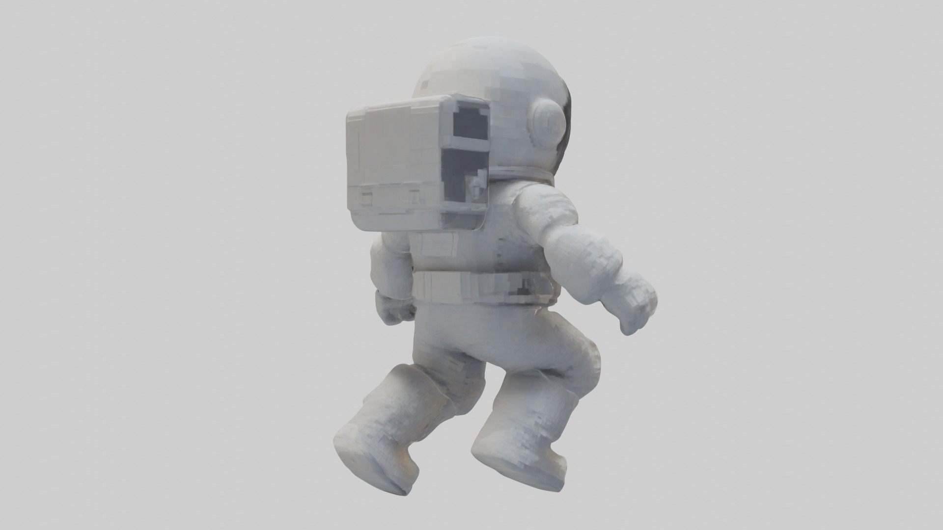 Voxel Astronaut 1 Low-poly 3D model_3