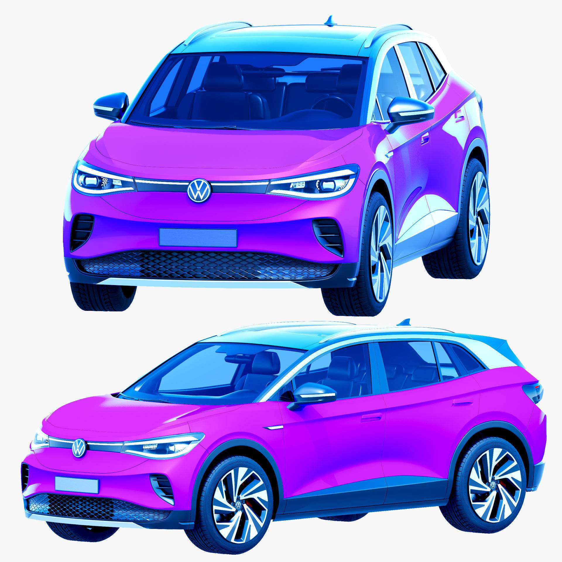 VW ID 4 2025  Volkswagen 3D model_8