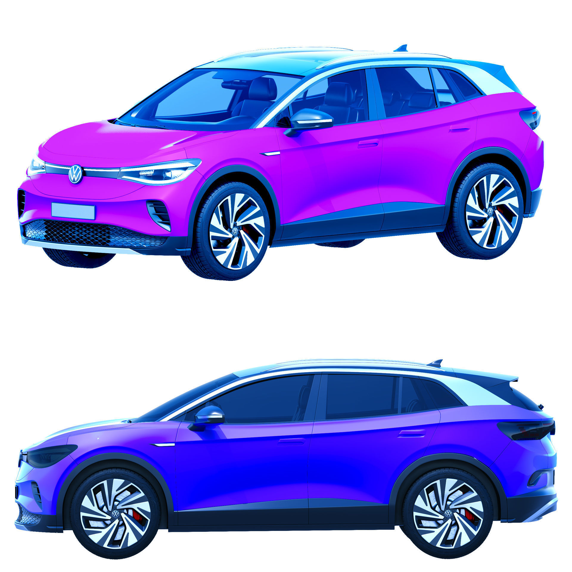 VW ID 4 2025  Volkswagen 3D model_7