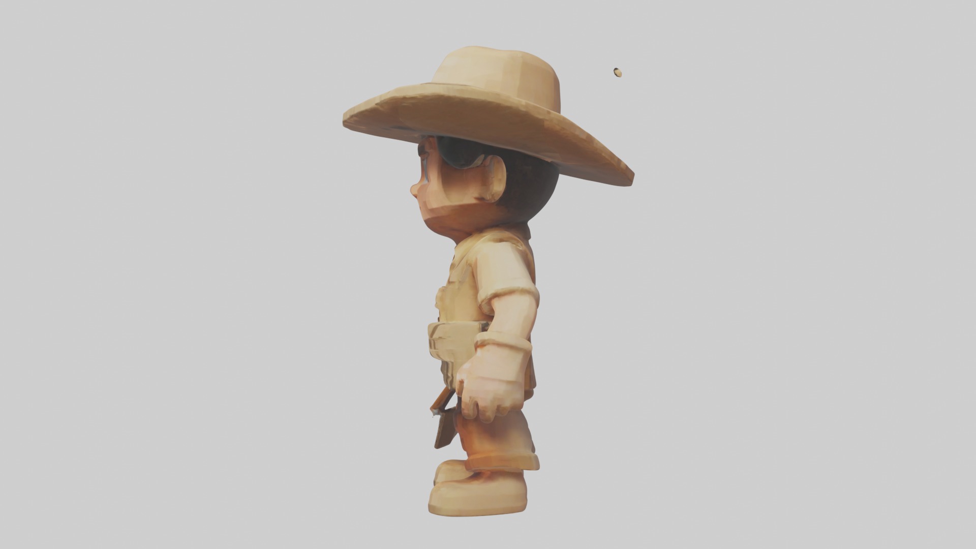 Voxel Archaeologist 1 Low-poly 3D model_6