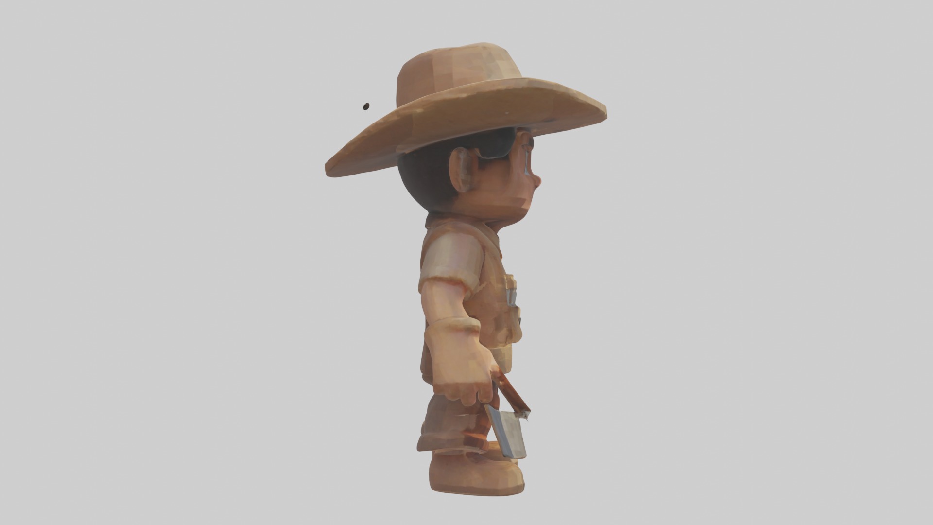 Voxel Archaeologist 1 Low-poly 3D model_7