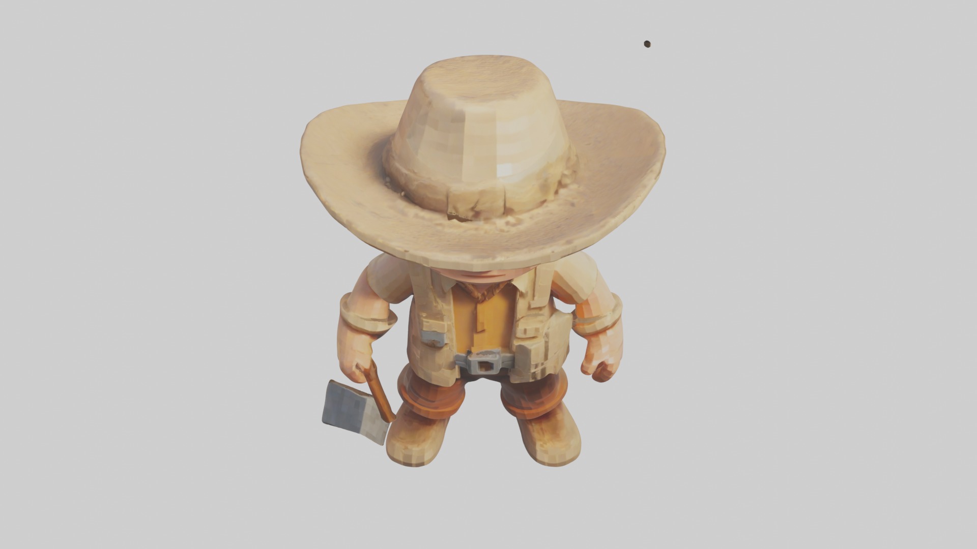 Voxel Archaeologist 1 Low-poly 3D model_10