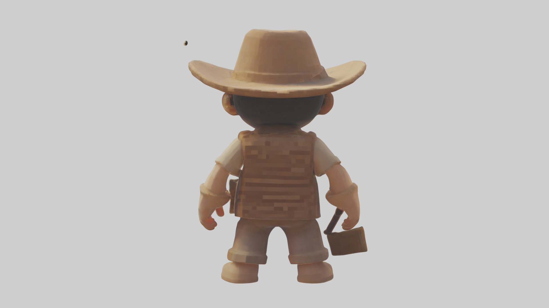 Voxel Archaeologist 1 Low-poly 3D model_1