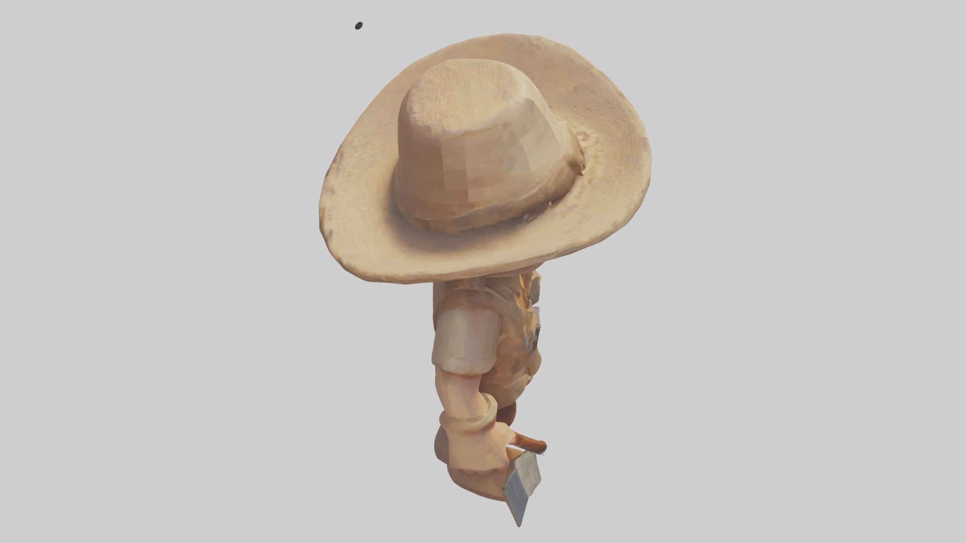 Voxel Archaeologist 1 Low-poly 3D model_12