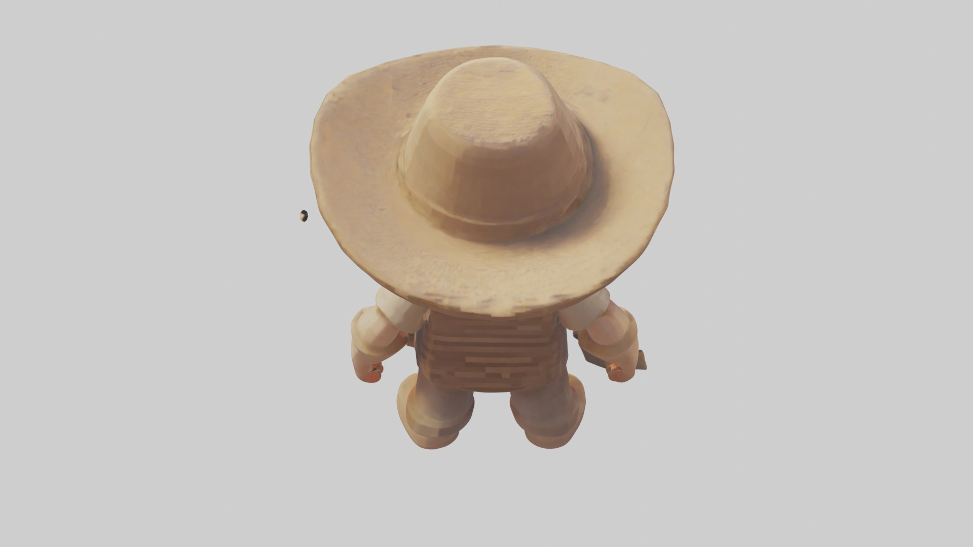 Voxel Archaeologist 1 Low-poly 3D model_9