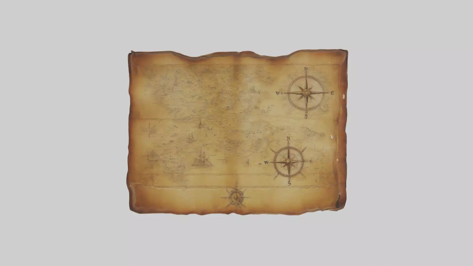 Treasuremap Model Low-poly 3D model_0