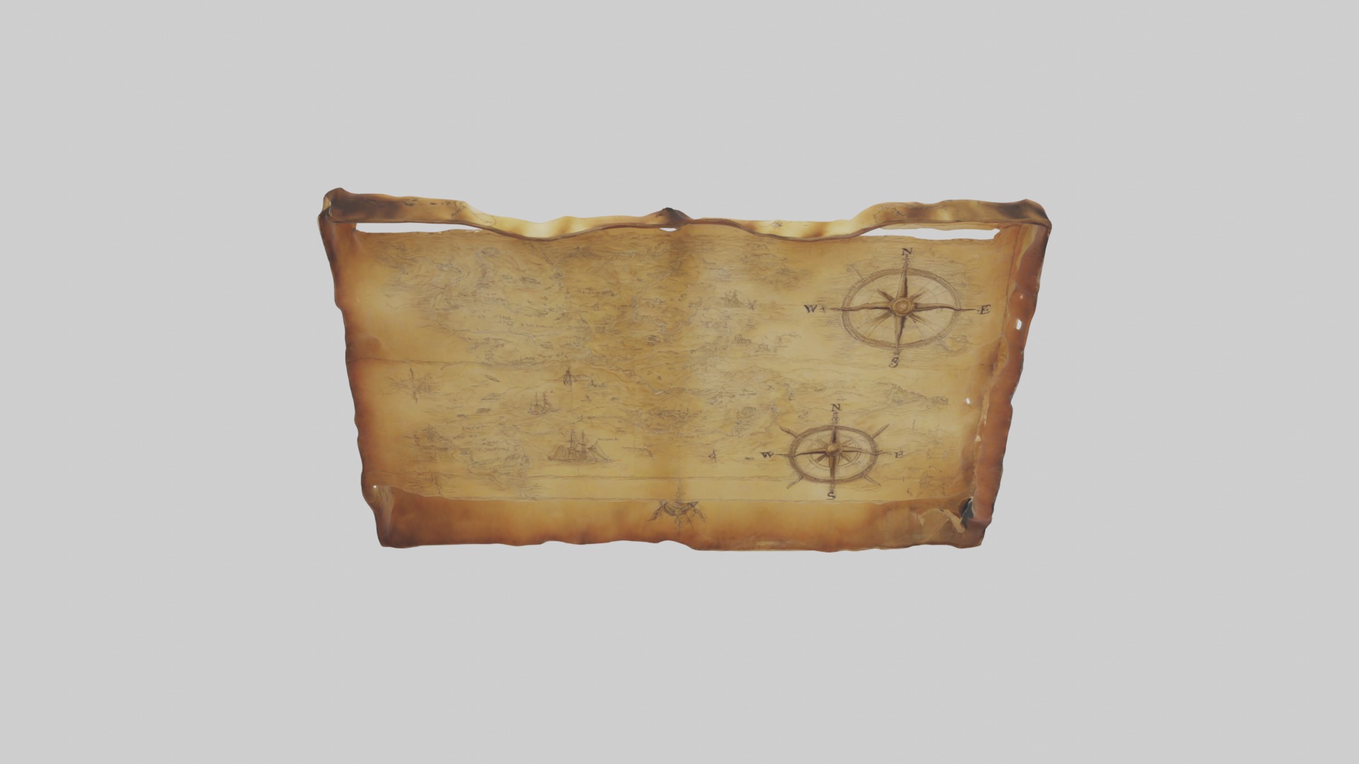 Treasuremap Model Low-poly 3D model_9