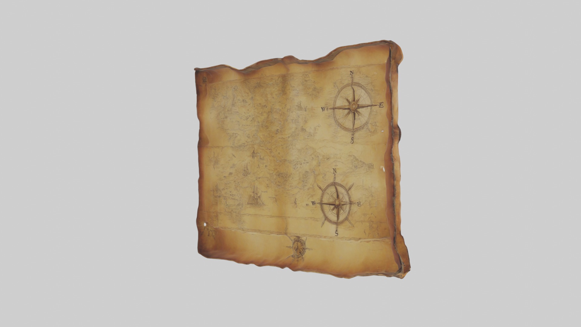 Treasuremap Model Low-poly 3D model_2