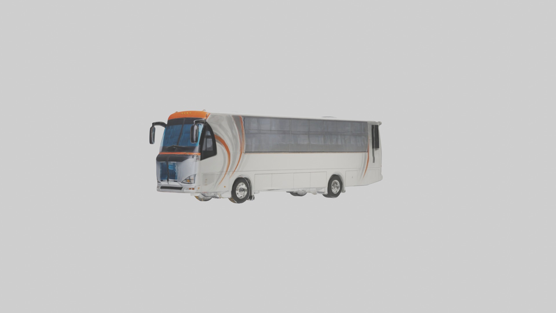 Tour Bus Model 1 Low-poly 3D model_4