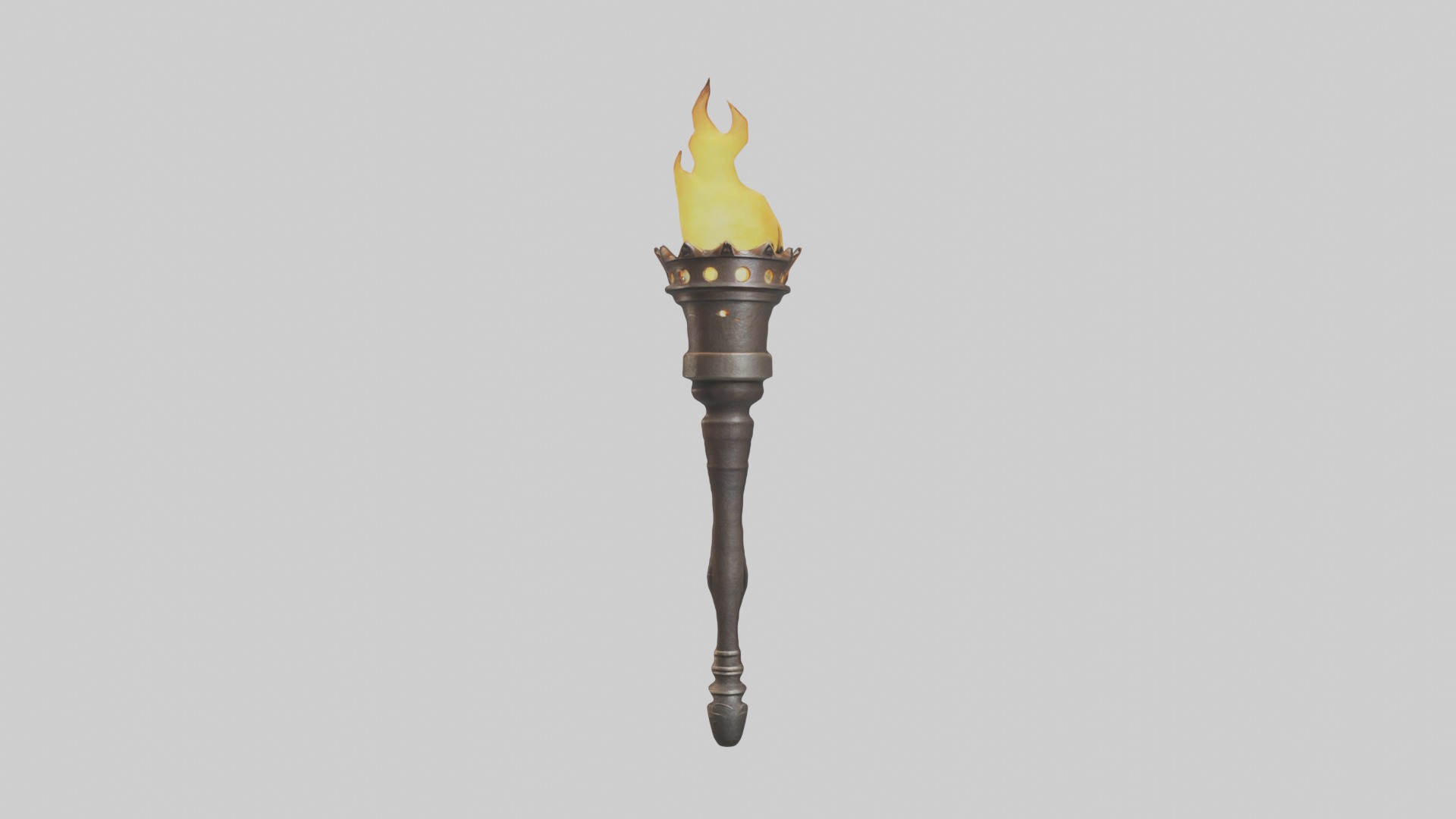 Torch Model Low-poly 3D model_3
