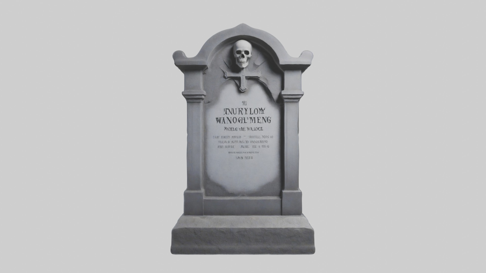 Tombstone Model Low-poly 3D model_3