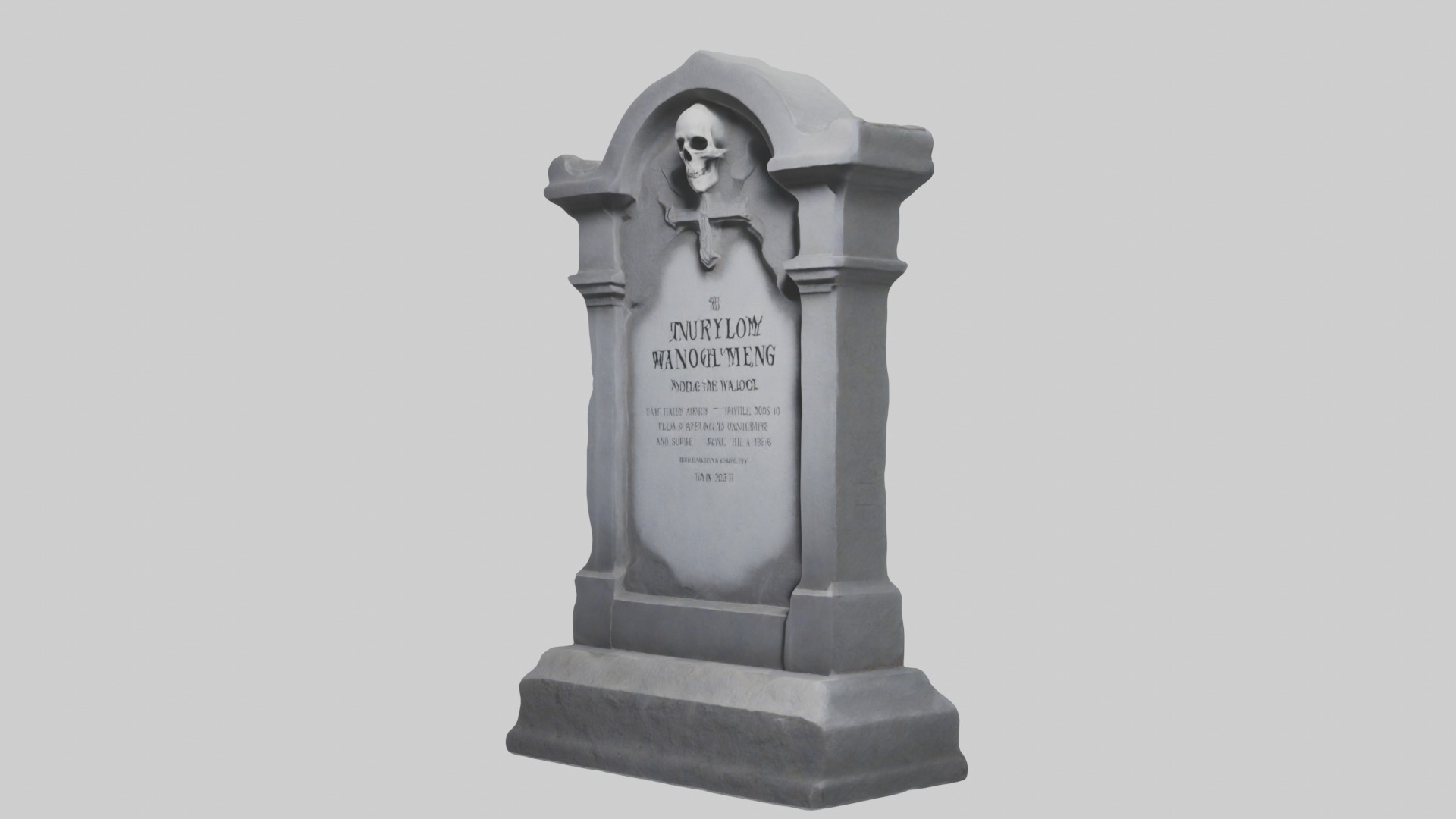 Tombstone Model Low-poly 3D model_4