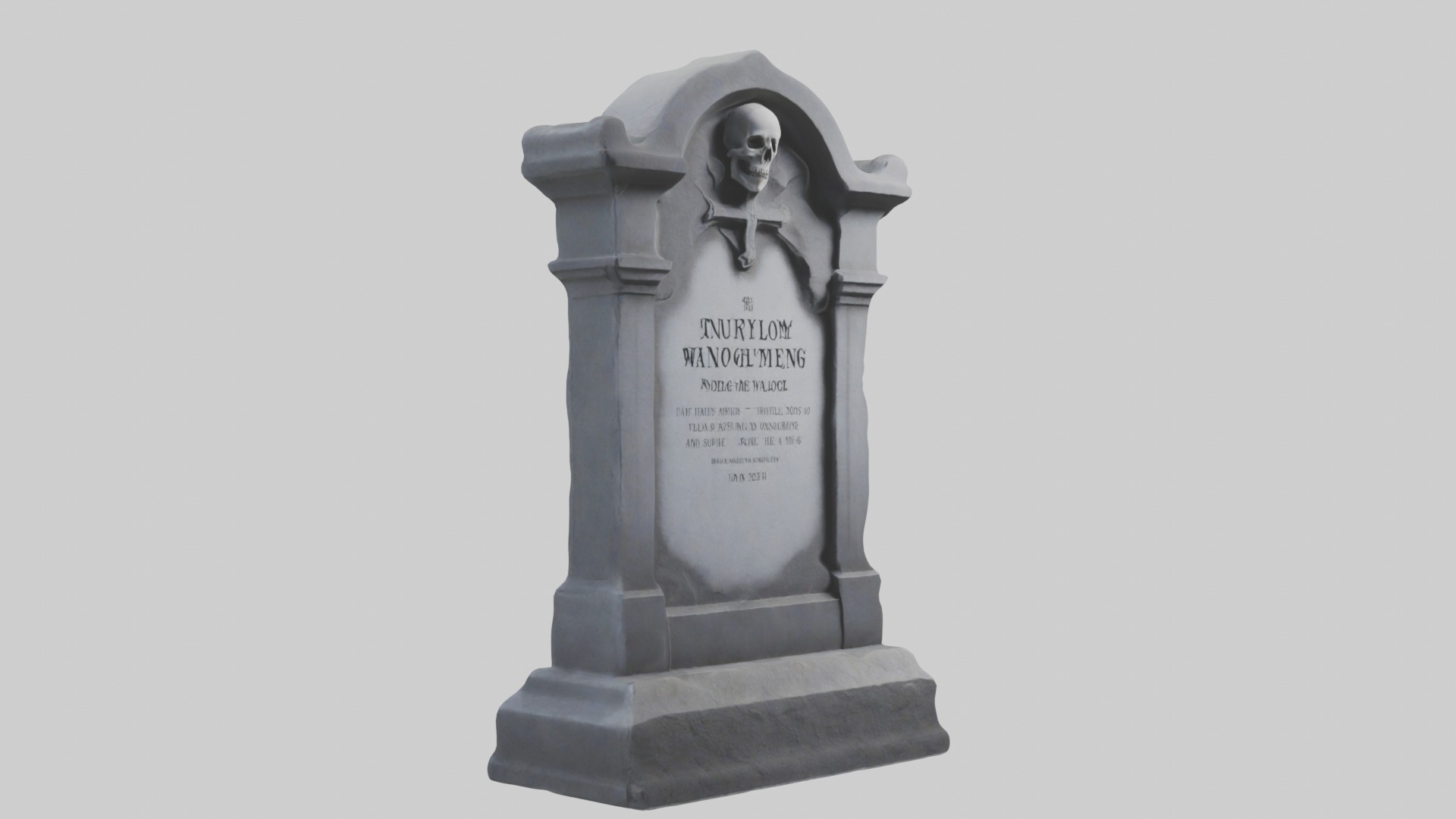 Tombstone Model Low-poly 3D model_5
