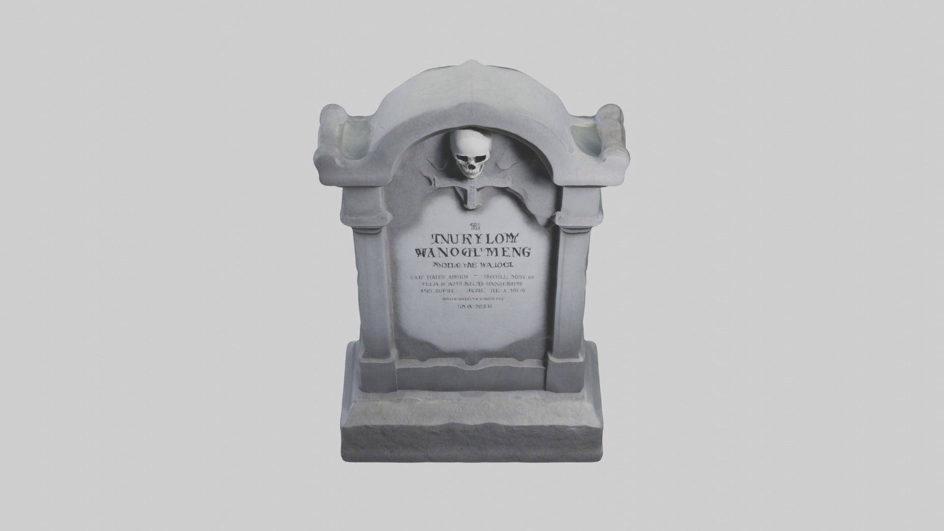 Tombstone Model Low-poly 3D model_10