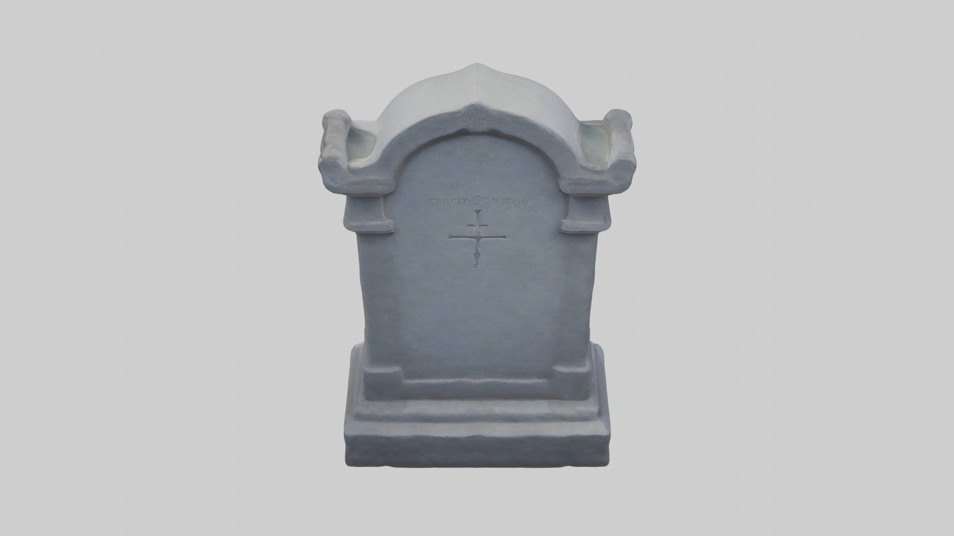 Tombstone Model Low-poly 3D model_9