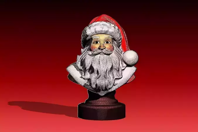Santa Claus Bust 3D print model