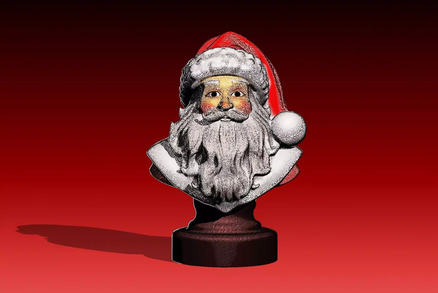 Santa Claus Bust 3D print model_0