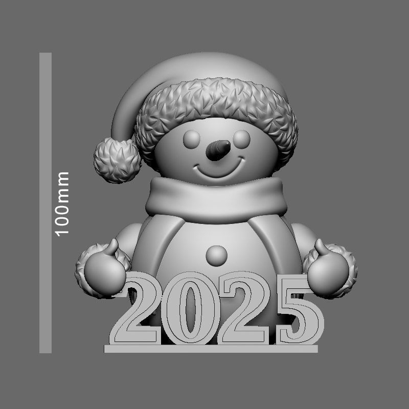 Christmas Snowman 2025 3D print model_1