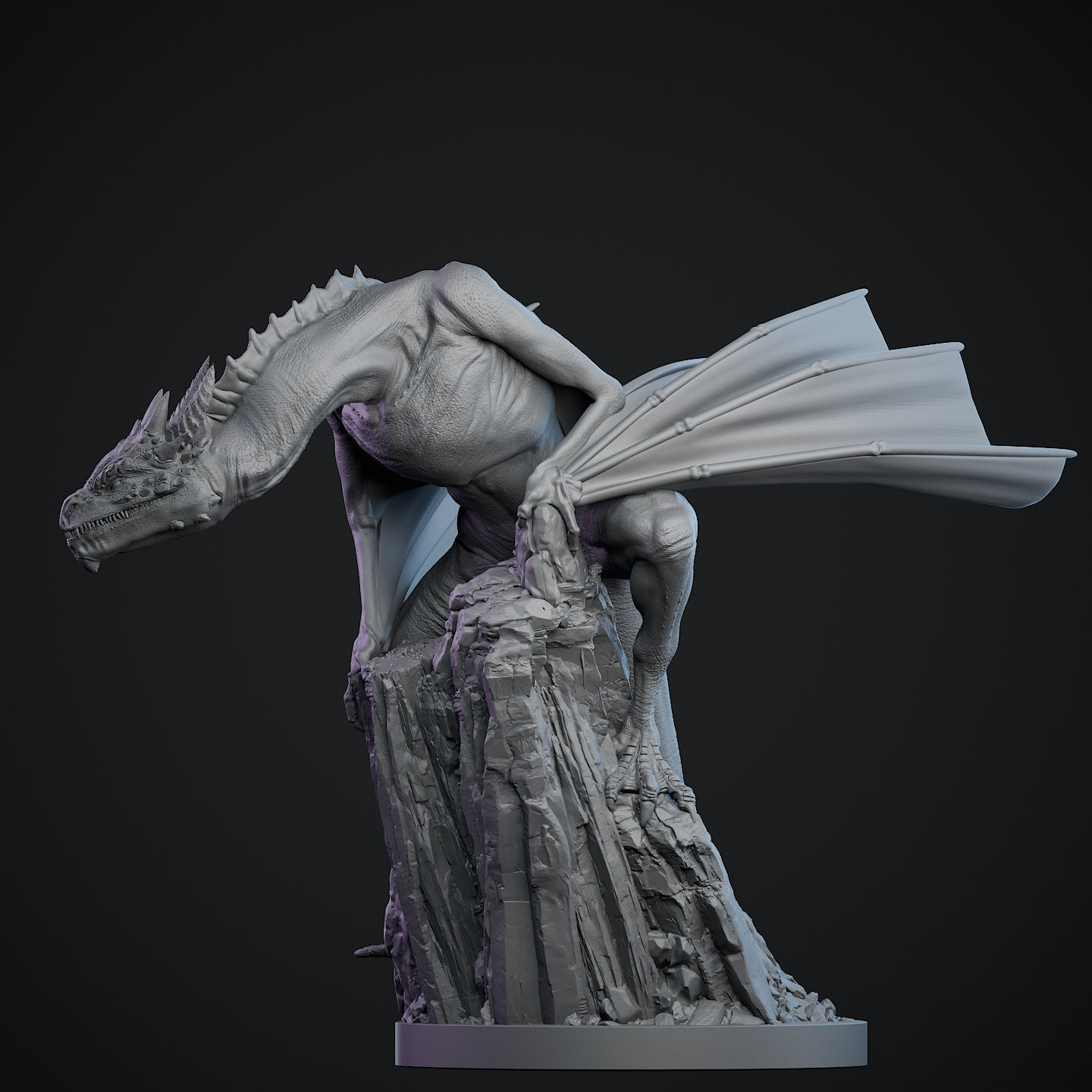 Lurking Dragon 3D print model_4
