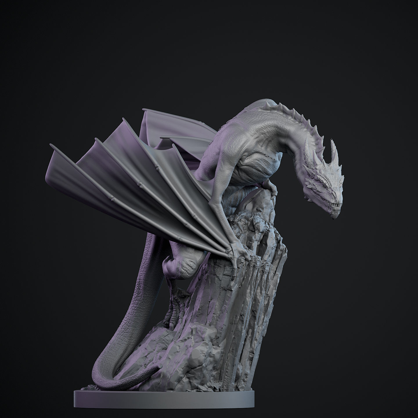 Lurking Dragon 3D print model_2