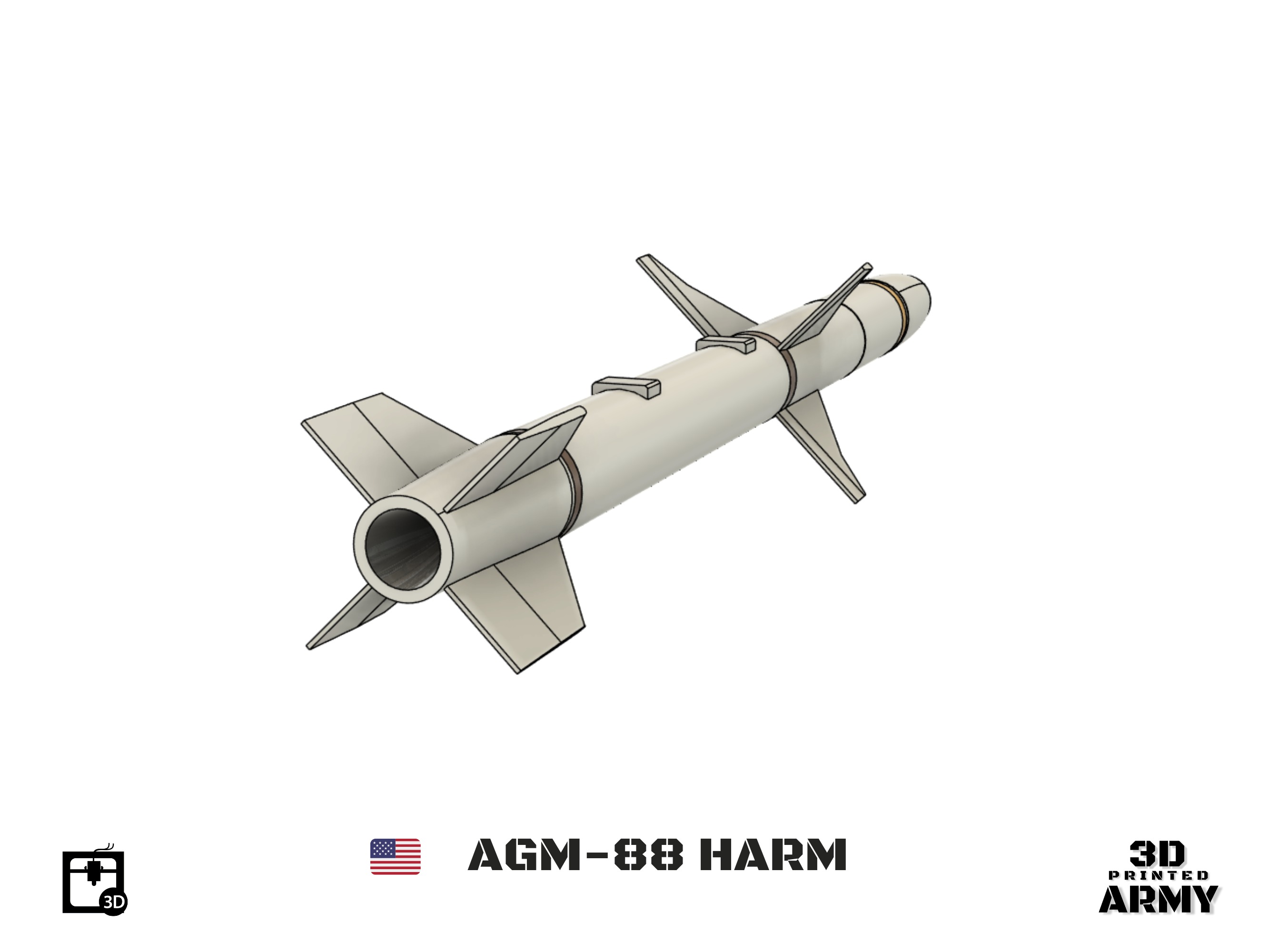AGM-188 HARM - 3D printing files for aeromodelling  3D print model_3