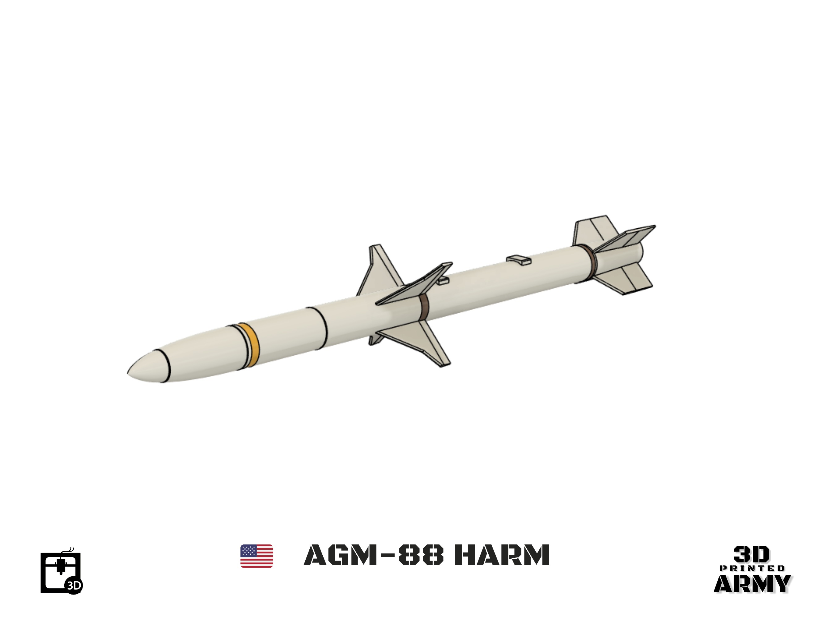 AGM-188 HARM - 3D printing files for aeromodelling  3D print model_2