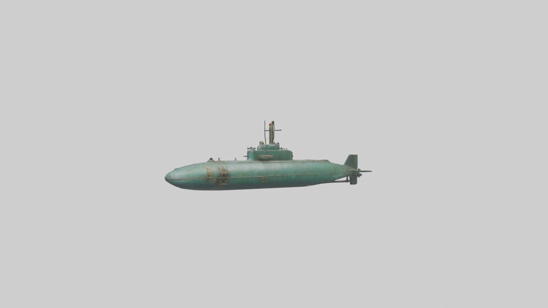 Submarine Model 1 Low-poly 3D model_1