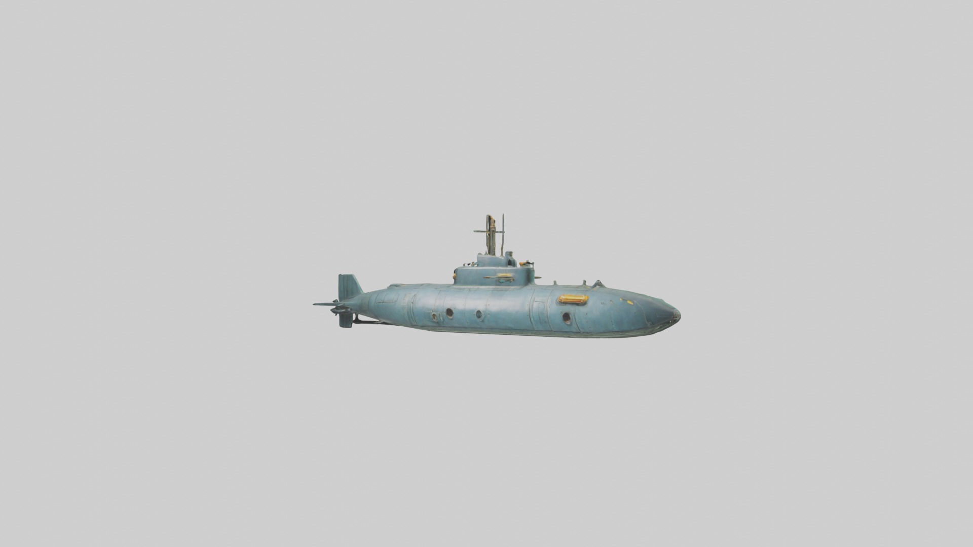 Submarine Model 1 Low-poly 3D model_4