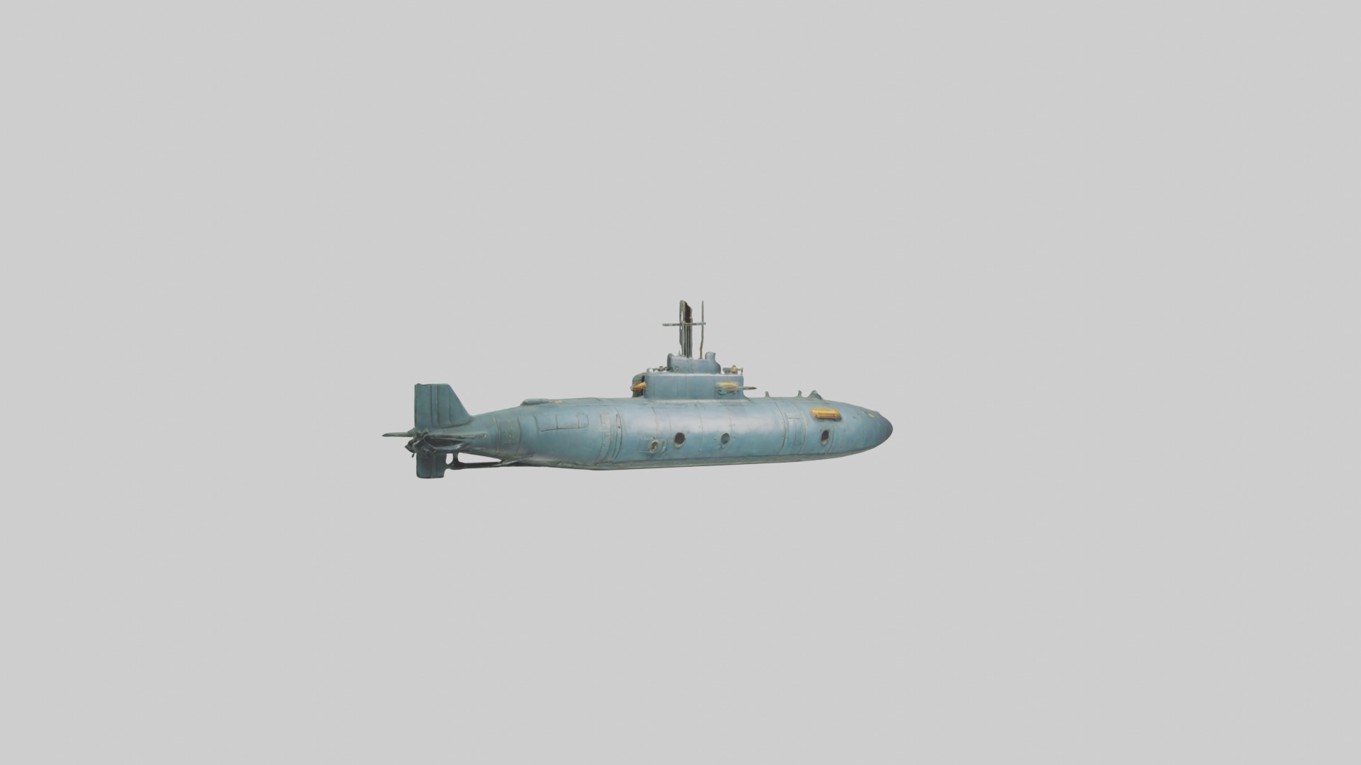 Submarine Model 1 Low-poly 3D model_5