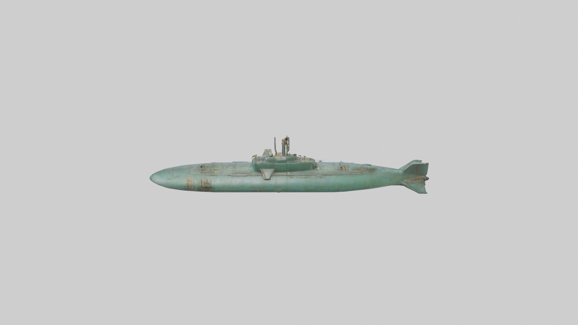 Submarine Model 1 Low-poly 3D model_9