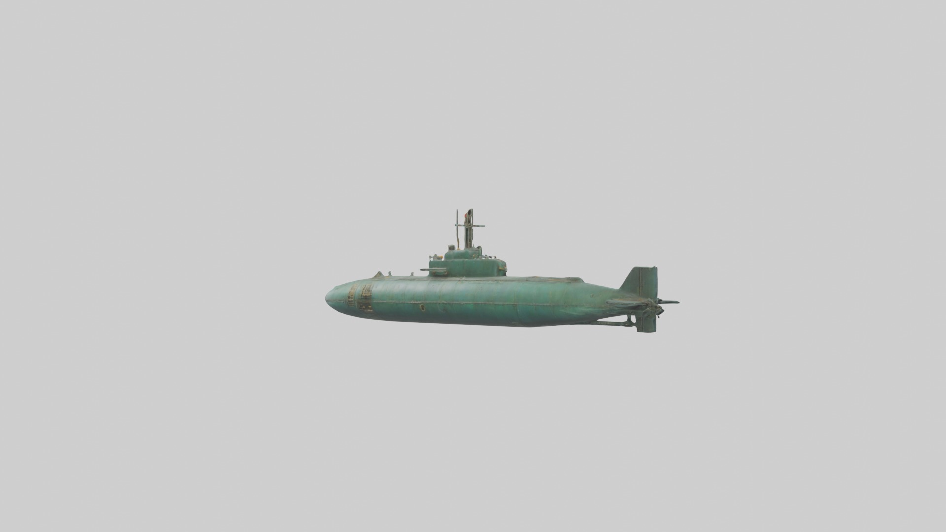 Submarine Model 1 Low-poly 3D model_2
