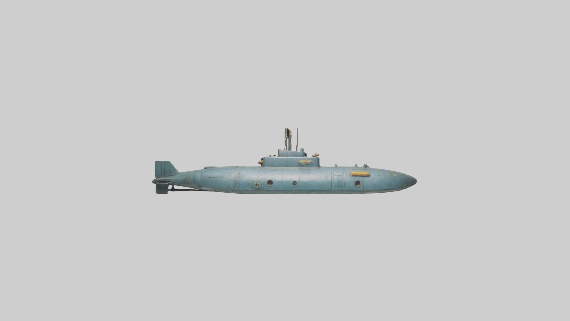 Submarine Model 1 Low-poly 3D model_3
