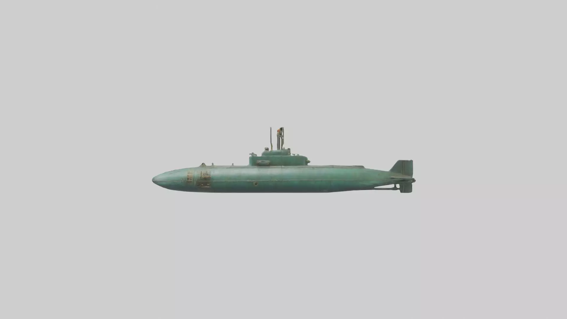 Submarine Model 1 Low-poly 3D model_0