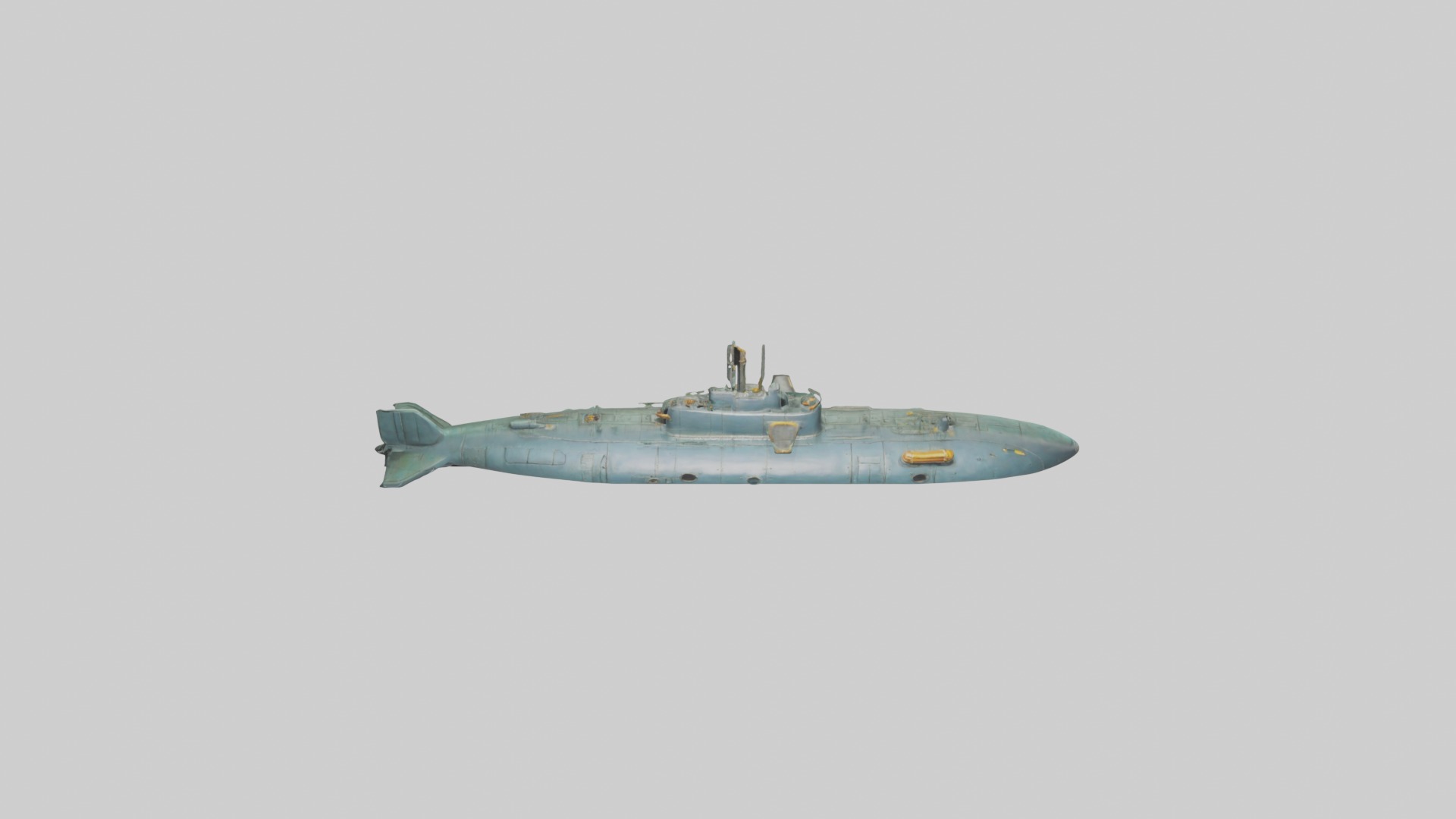 Submarine Model 1 Low-poly 3D model_10