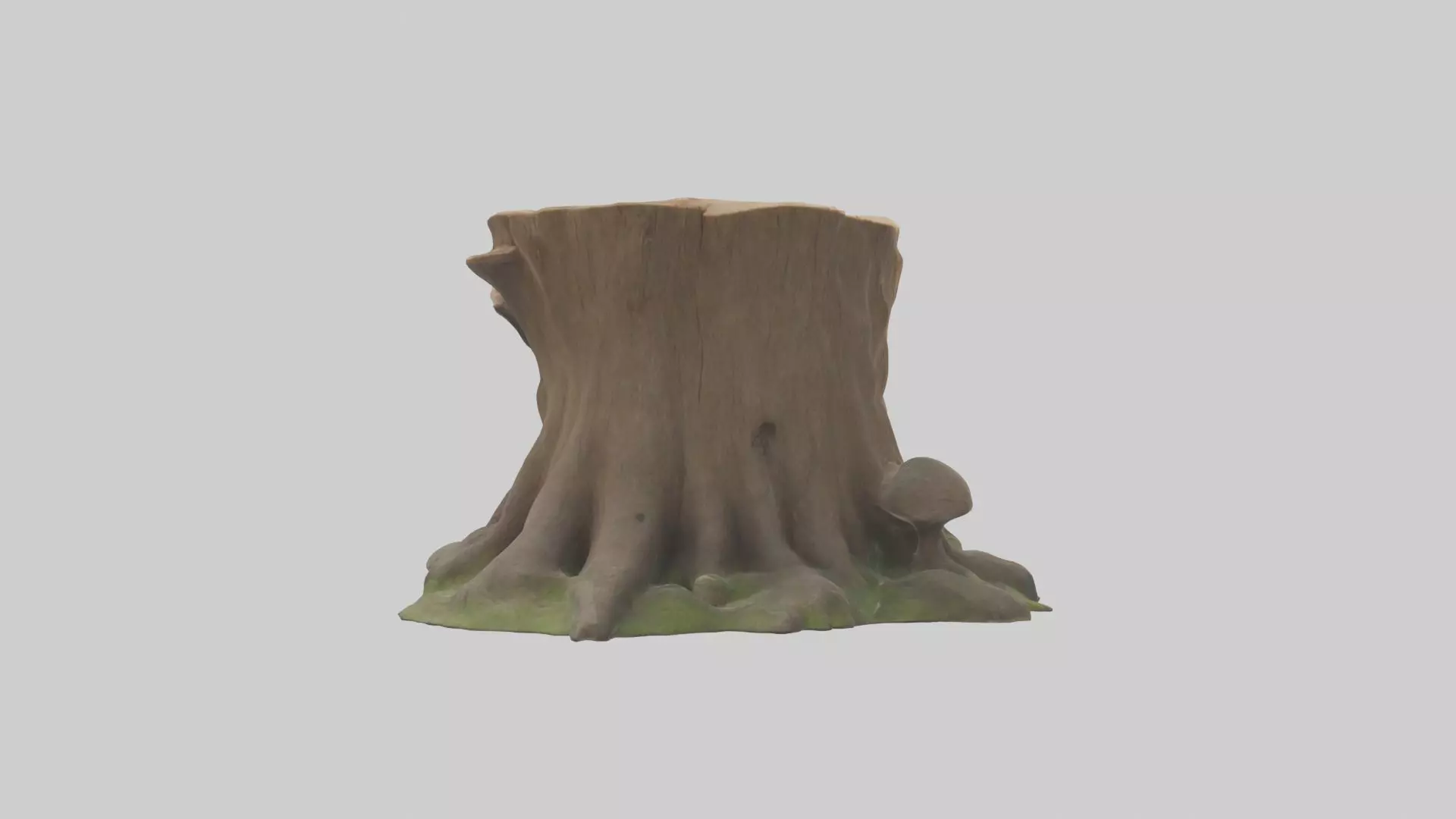 Stump Model Low-poly 3D model_0
