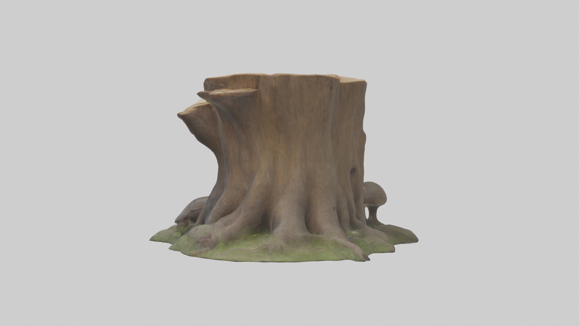 Stump Model Low-poly 3D model_1