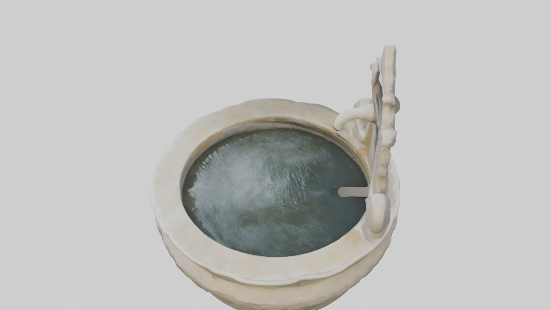 Stonewaterbasinmod 1 Low-poly 3D model_11