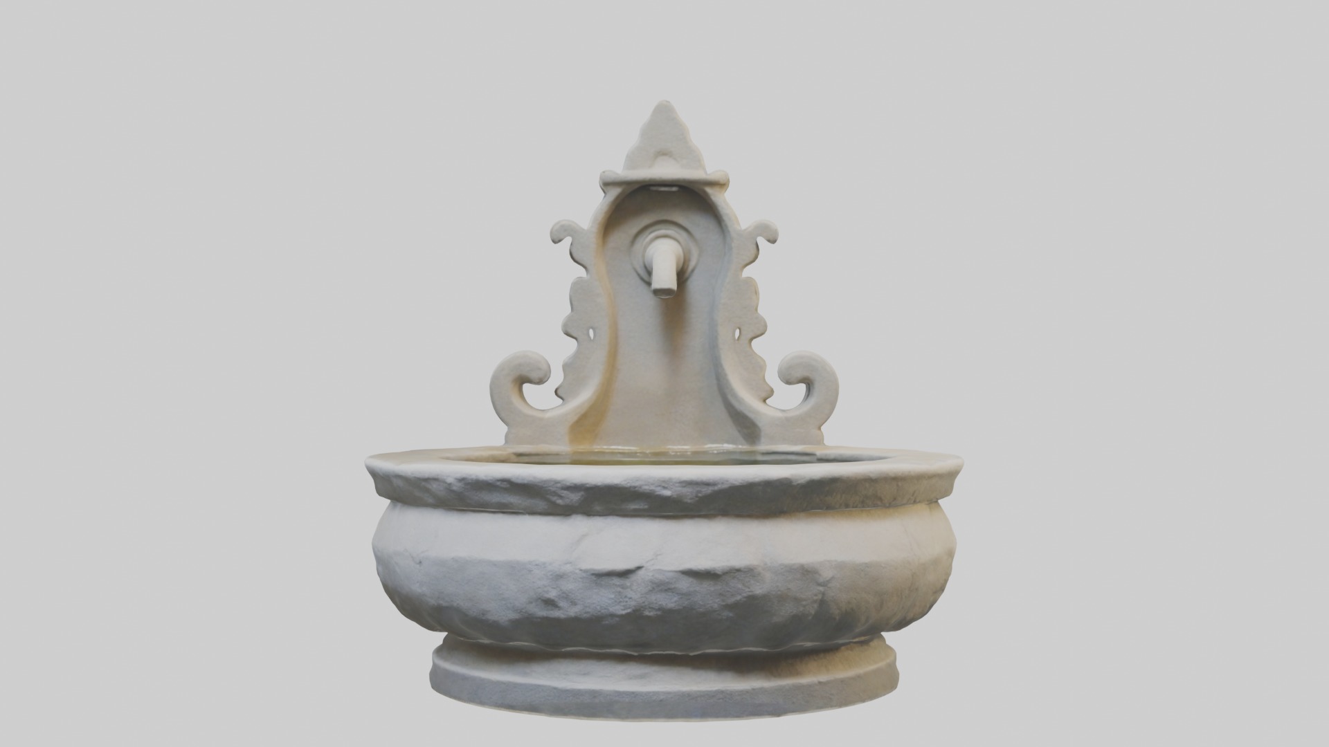 Stonewaterbasinmod 1 Low-poly 3D model_3