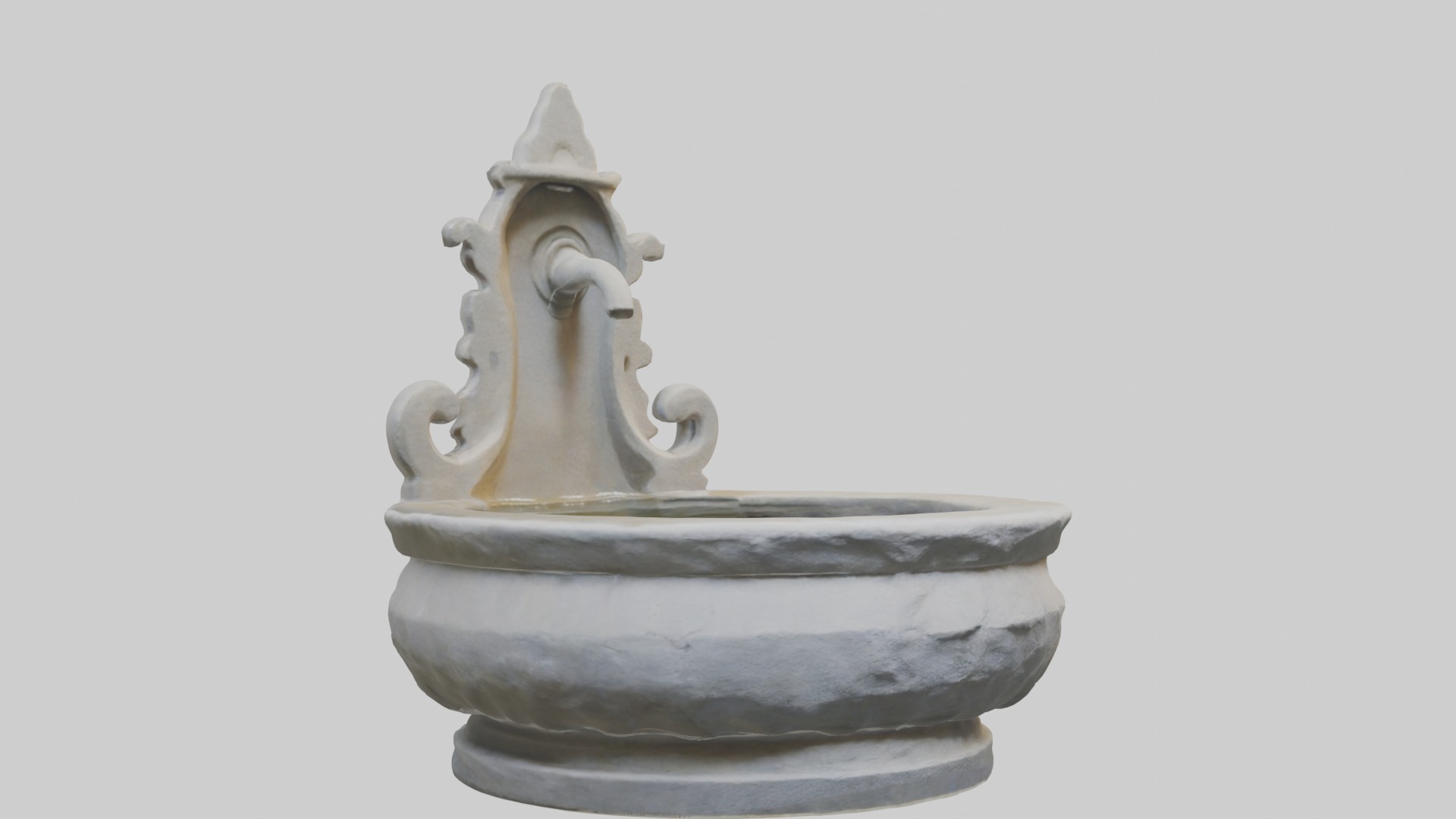 Stonewaterbasinmod 1 Low-poly 3D model_5