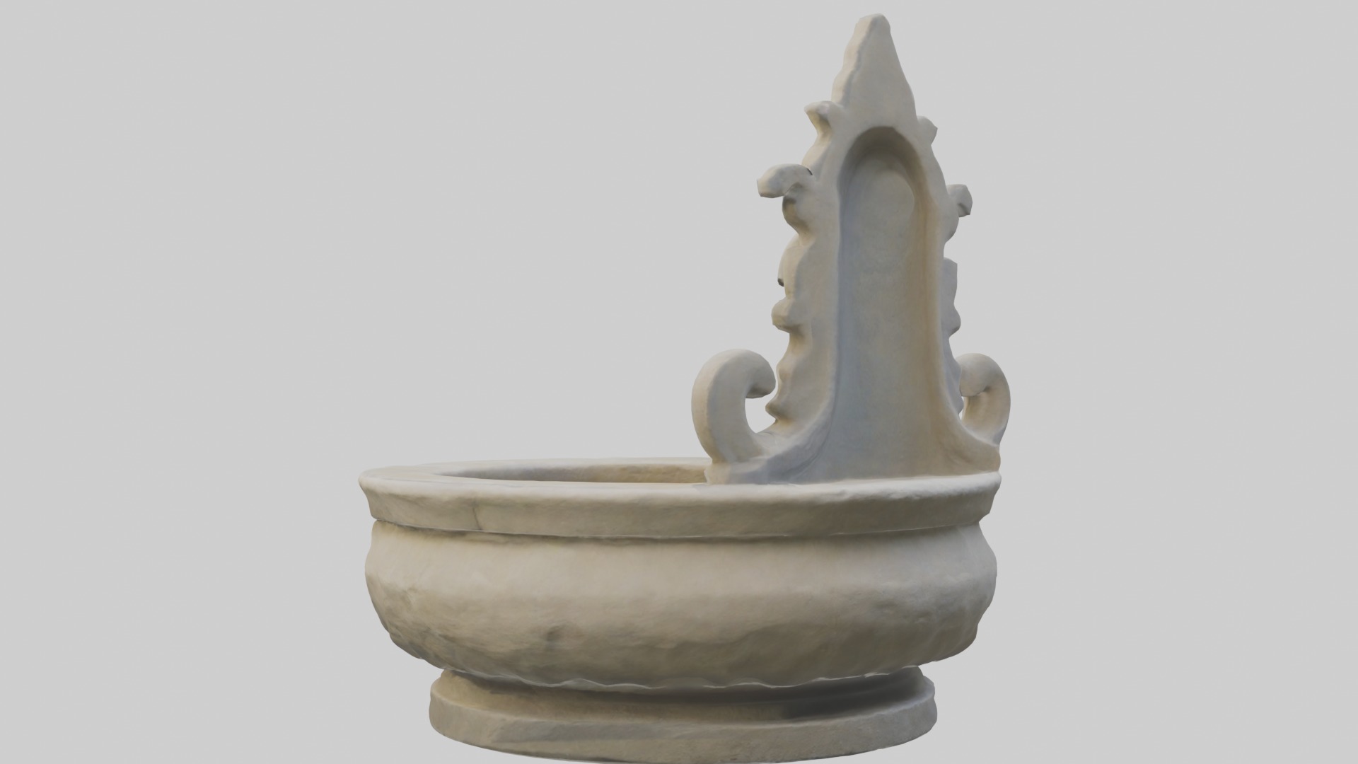 Stonewaterbasinmod 1 Low-poly 3D model_1