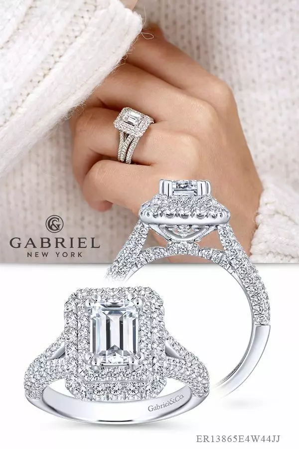 Luxury Baguette Cut Engagement Ring with Exquisite Detailing Free 3D print model