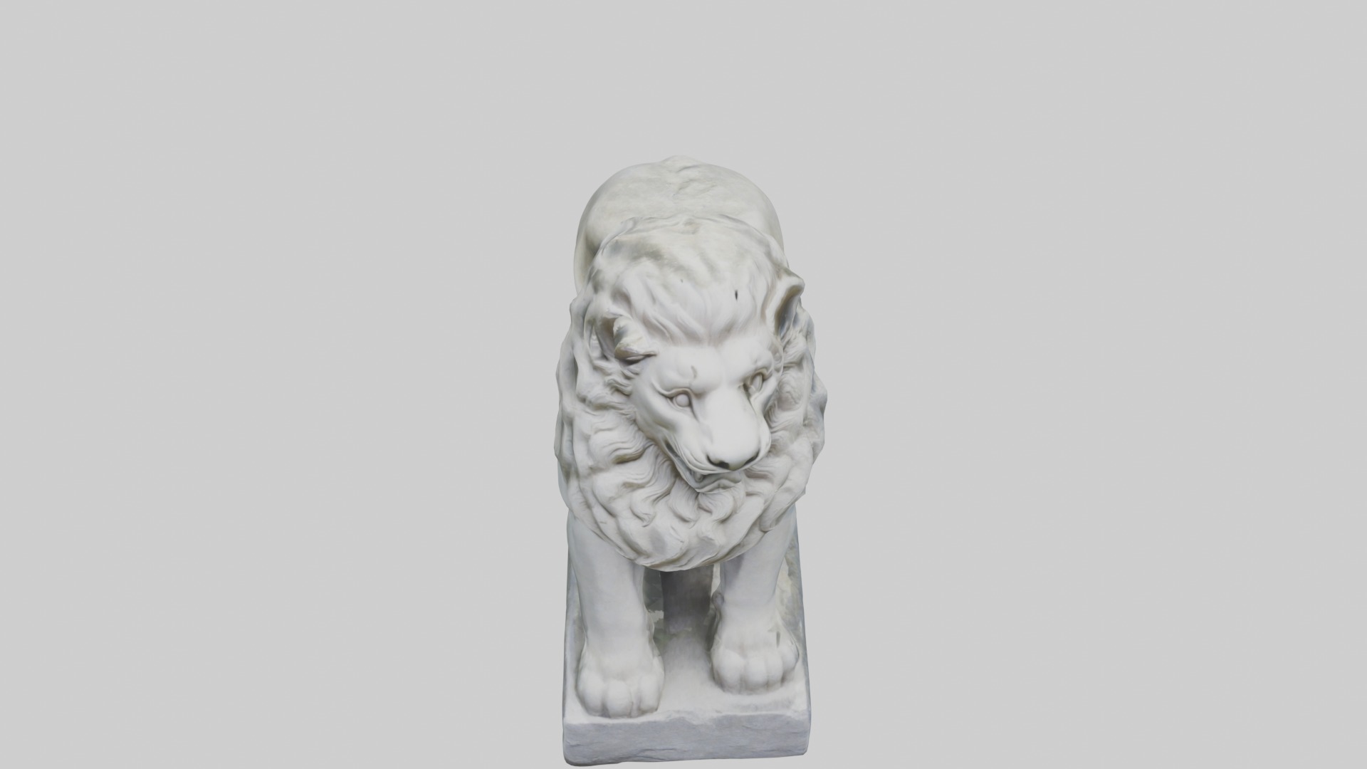 Stone lion statue Model Low-poly 3D model_10