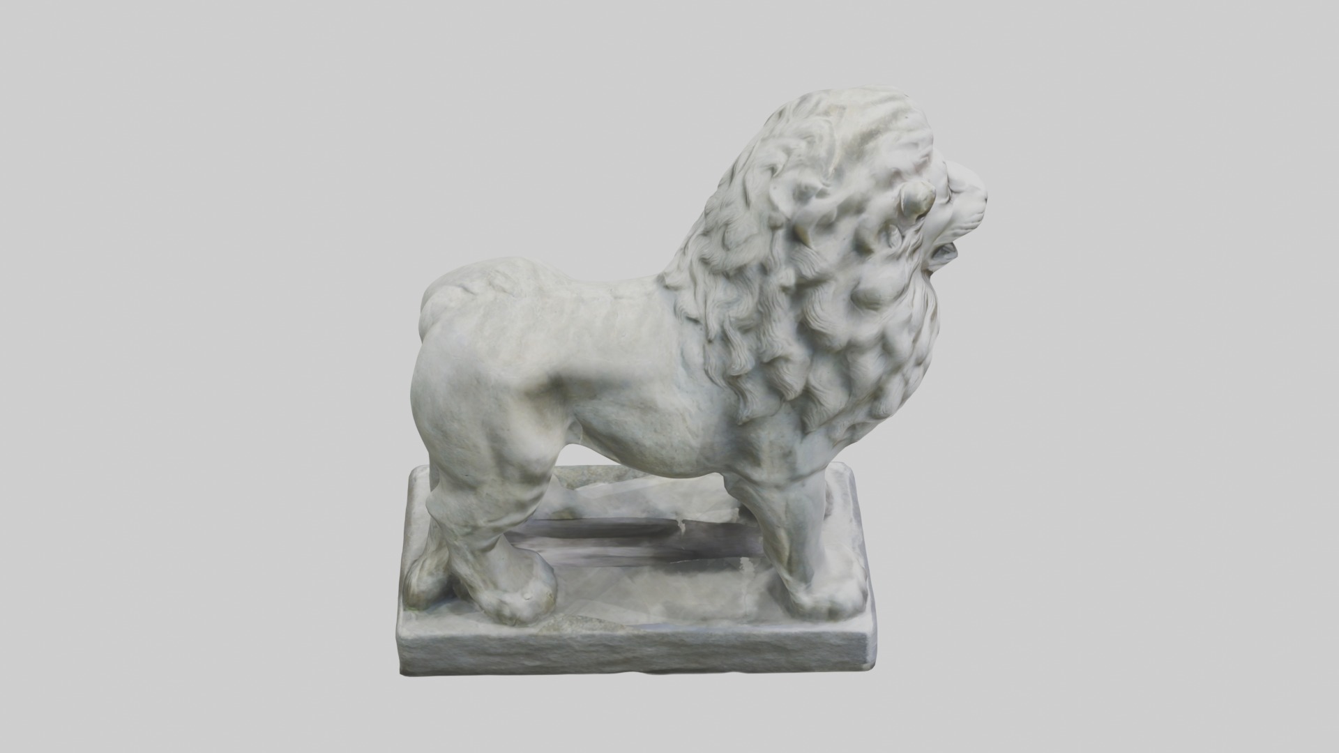 Stone lion statue Model Low-poly 3D model_12