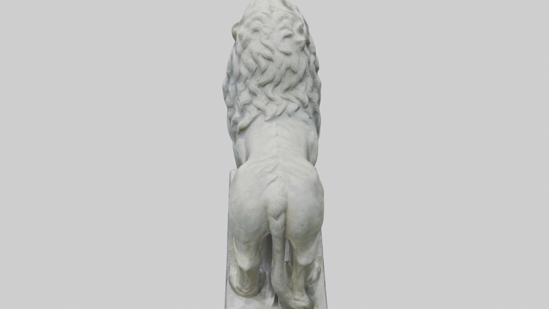 Stone lion statue Model Low-poly 3D model_9