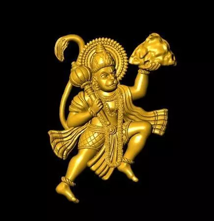 bajarangbali pendant 3D print model_0