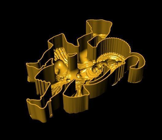 bajarangbali pendant 3D print model_1