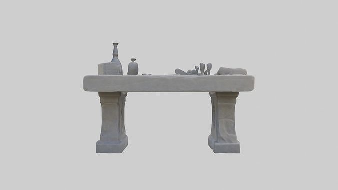 Stonecarvingtablem 1 Low-poly 3D model