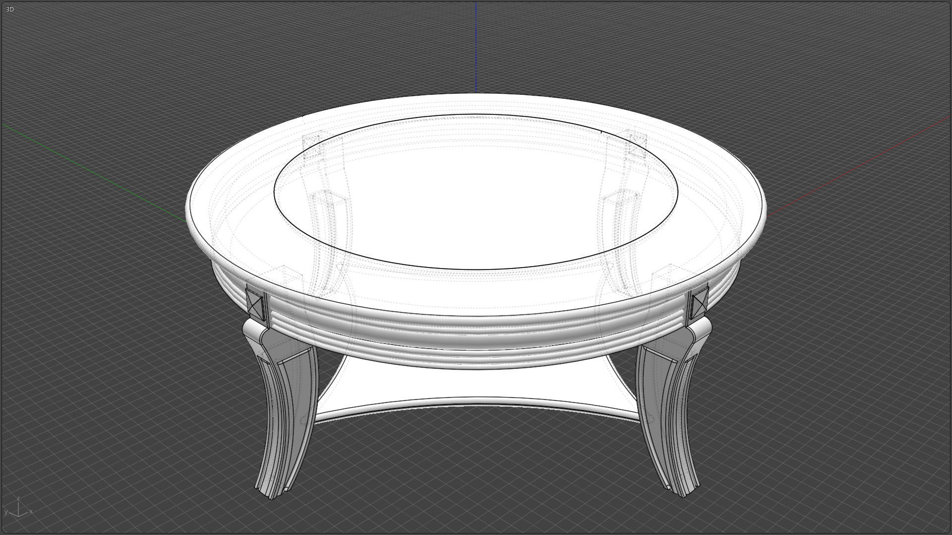 Modern Table 3D model_5