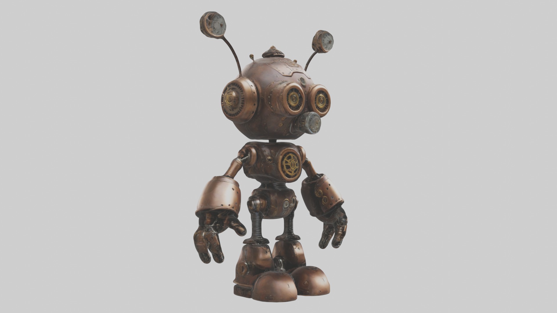 Steampunk Full Set Low-poly 3D model_57
